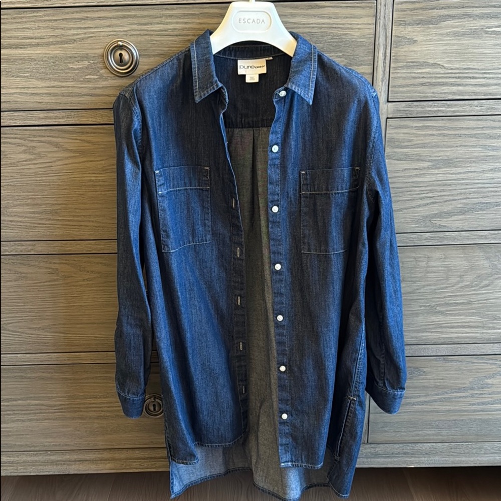 Coldwater Creek Blue Denim Casual Shirt